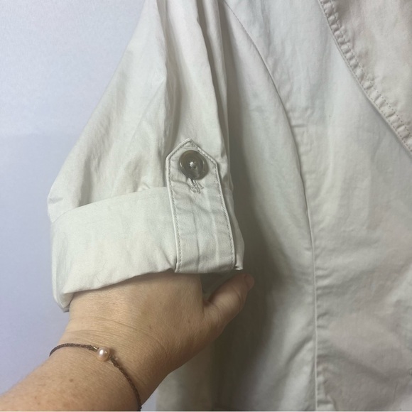 CAbi jacket style 777 Sandy Trench Coat khaki cream color size 8 no belt - Picture 13 of 14